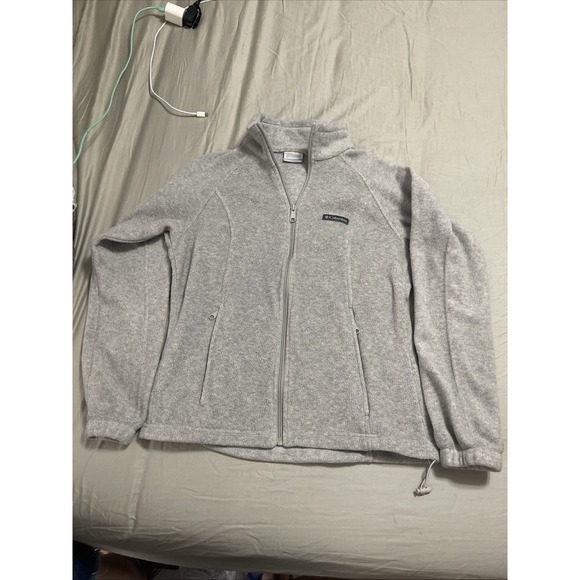 Columbia Jackets & Blazers - Columbia Women's Gray Solid Full Zip Jacket w/ Pockets Long Sleeve Size M